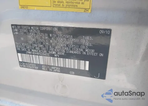 2011 Toyota Rav4 Sport from USA, damaged, VIN JTMRF4DV4B5039473